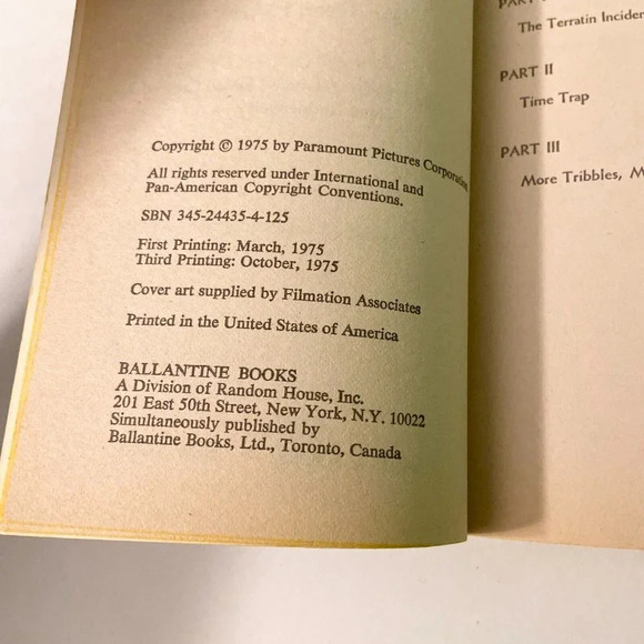 Vintage 1975 Star Trek Log Four Alan Dean  Foster Ballantine Paperback - Picture 8 of 16